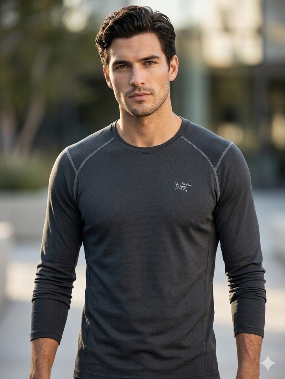 Arc'teryx Motus Crew Long Sleeve Top Black Men's Size L